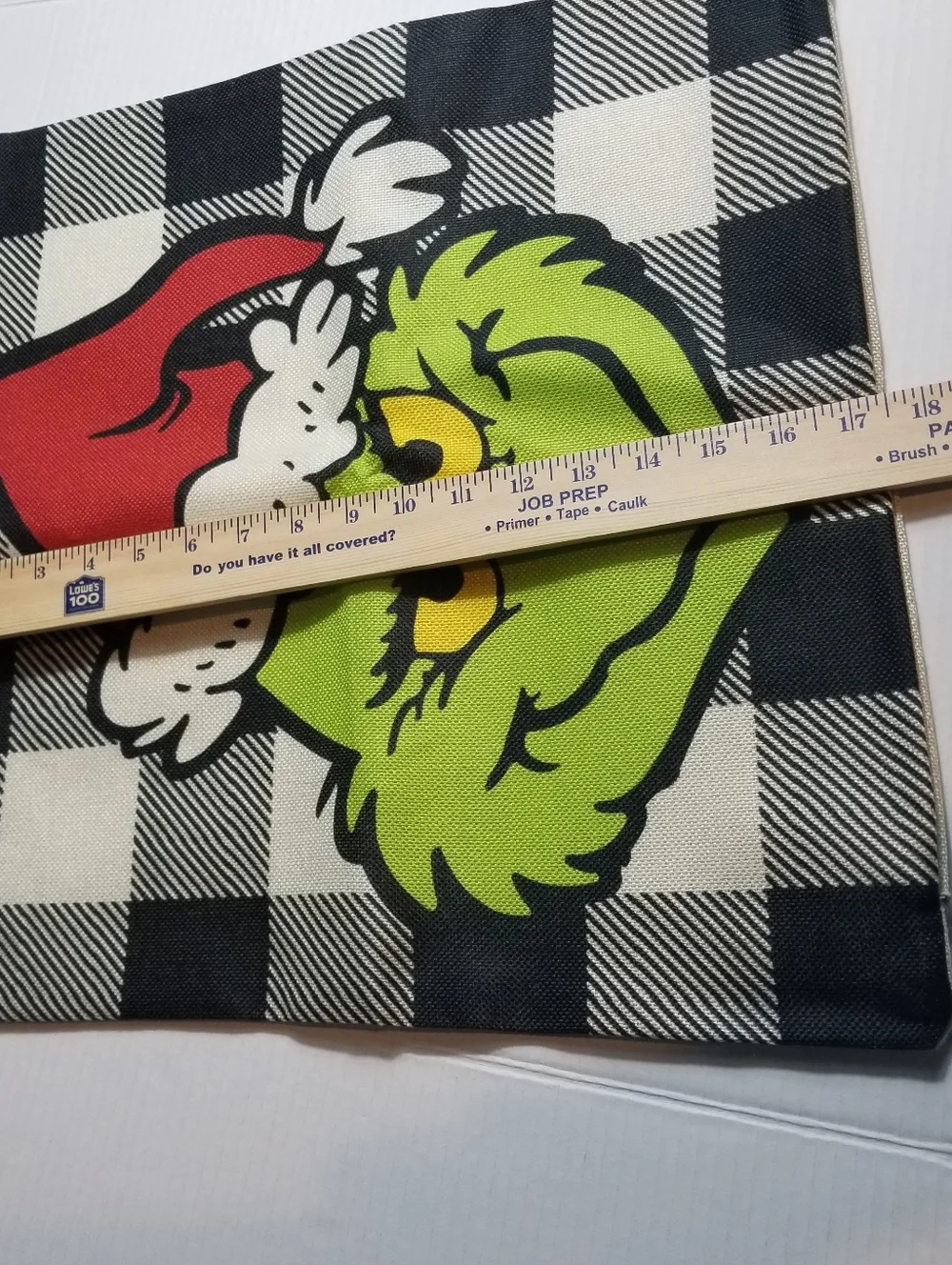 GRINCH FACE DECORATIVE PILLOW COVER